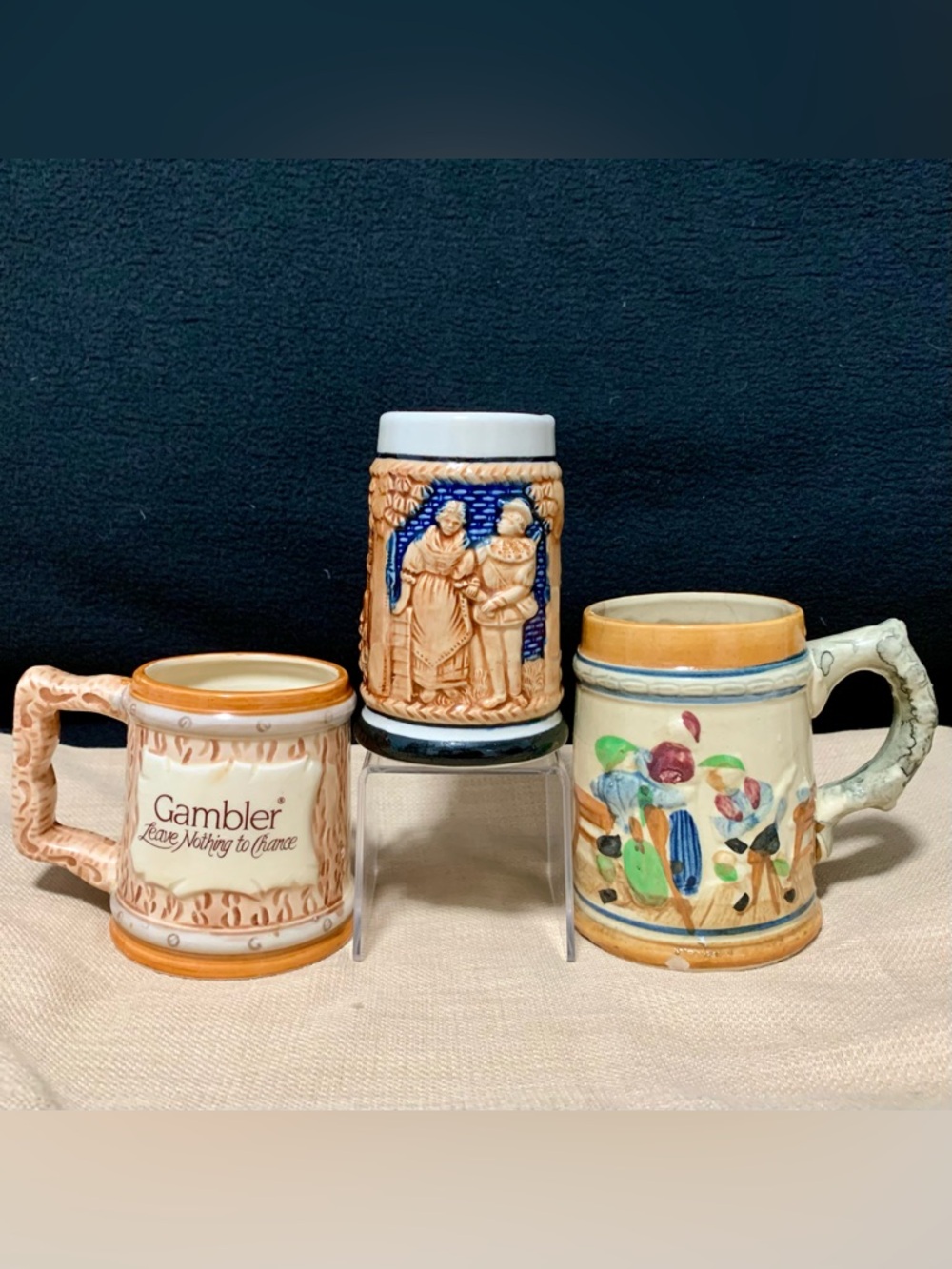 💗(3) Vintage Collectible Mini Stein Mugs Bundle